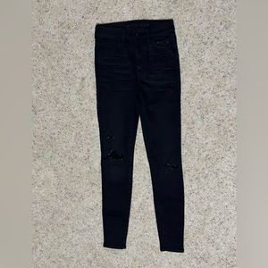 American Eagle Next Level Stretch, Super Hi-Rise Jegging, distressed, sz 4 Long